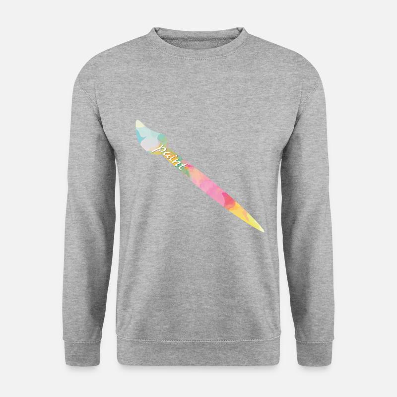 Maler - Unisex Pullover - Weißgrau meliert