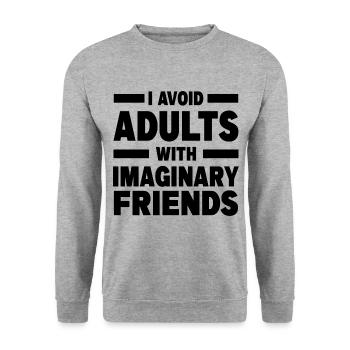 Atheism - Unisex Sweatshirt - salt & pepper - Front - Alina (178cm) & Michal (187cm)