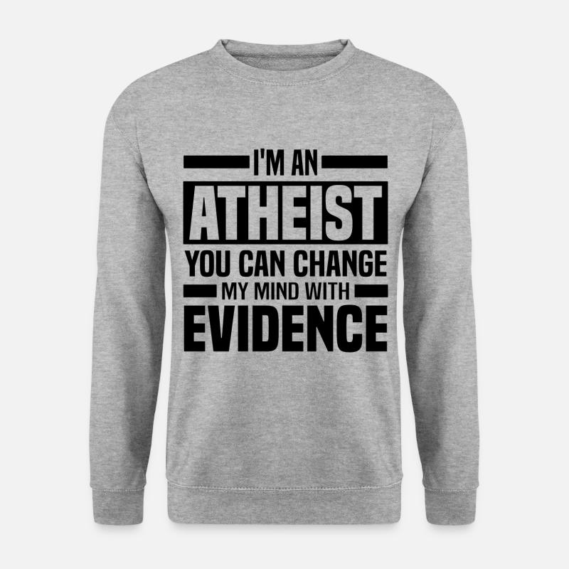 Atheismus - Unisex Pullover - Weißgrau meliert