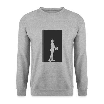 Joueur de tennis Joueur de tennis Match de départage - Sweat-shirt Unisexe - gris chiné - Devant - Alina (178cm) & Michal (187cm)