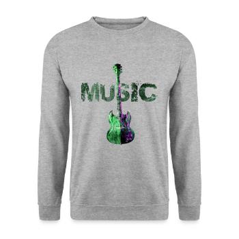 Music Grün Lila - Unisex Sweatshirt - salt & pepper - Front - Alina (178cm) & Michal (187cm)
