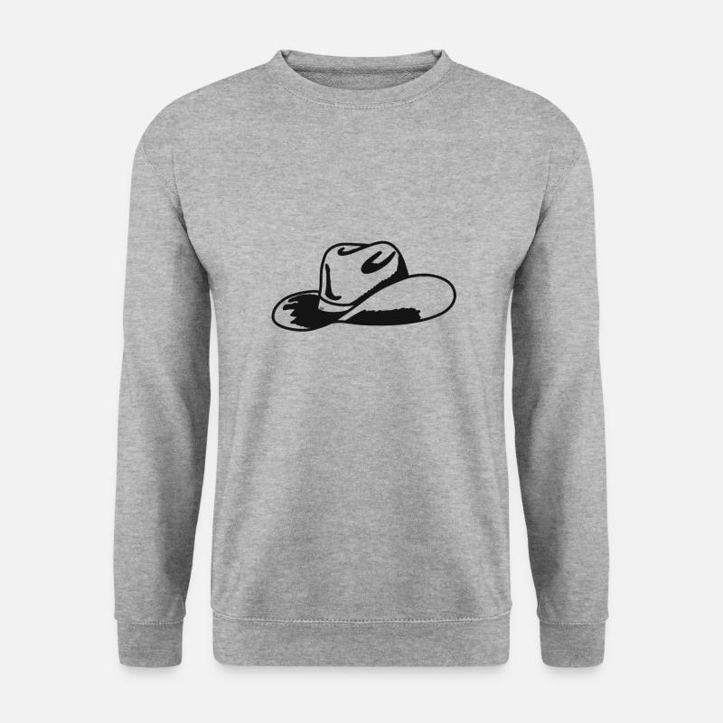 Cowboy-Hut - Unisex Pullover - Weißgrau meliert