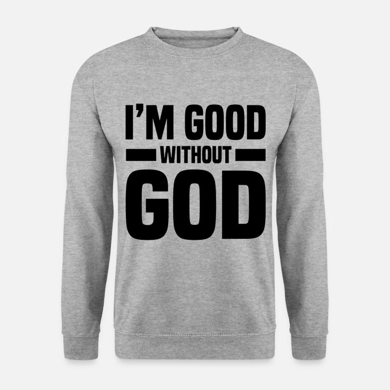 Atheisten - Unisex Pullover - Weißgrau meliert