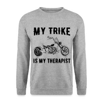 Dictons Trike - Sweat-shirt Unisexe - gris chiné - Devant - Alina (178cm) & Michal (187cm)