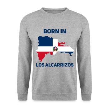 Los Alcarrizos - Unisex Pullover - Weißgrau meliert - Vorne - Alina (178cm) & Michal (187cm)