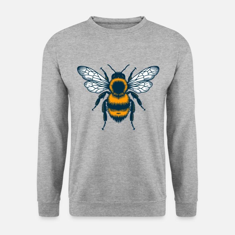 Bee Emblem - Unisex Sweatshirt - salt & pepper