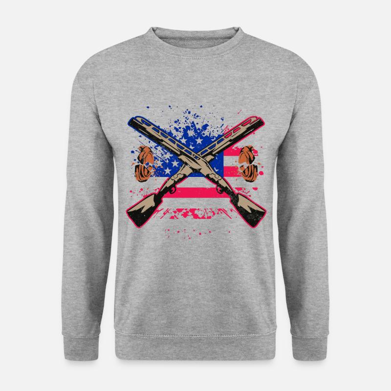 Tontaubenschießen - Unisex Pullover - Weißgrau meliert