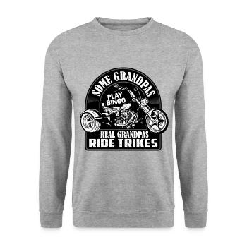 | de conducteur de tricycle Trike Triker Trikes Hobby Cadeaux - Sweat-shirt Unisexe - gris chiné - Devant - Alina (178cm) & Michal (187cm)