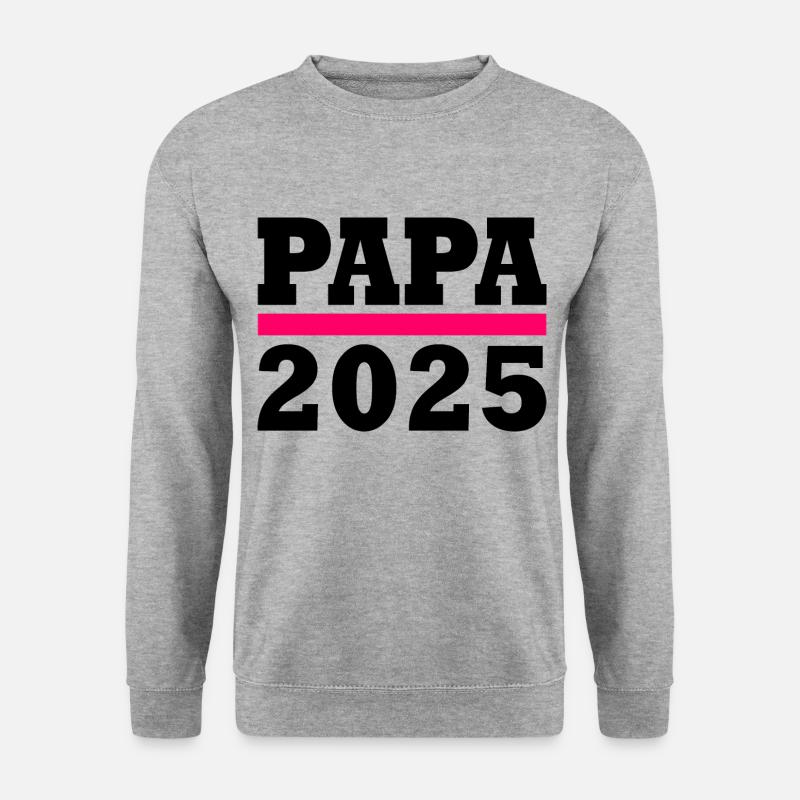 Papa 2025 - Unisex Pullover - Weißgrau meliert