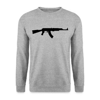 Kalaschnikow - Unisex Pullover - Weißgrau meliert - Vorne - Alina (178cm) & Michal (187cm)