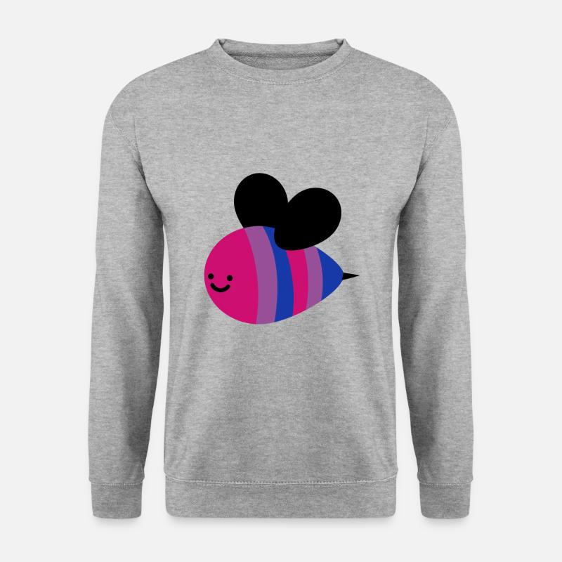 Bisexuell Bi Biene - Unisex Pullover - Weißgrau meliert