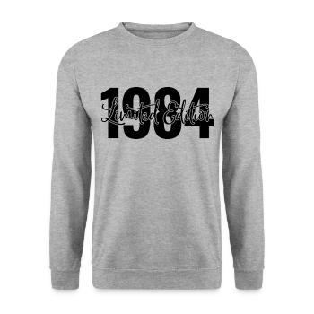 Limited edition 1984 - Unisex Sweatshirt - salt & pepper - Front - Alina (178cm) & Michal (187cm)