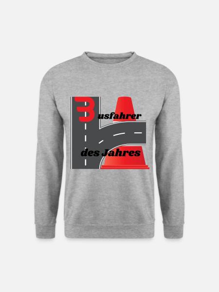 Busfahrer des Jahres - Unisex Pullover - Weißgrau meliert