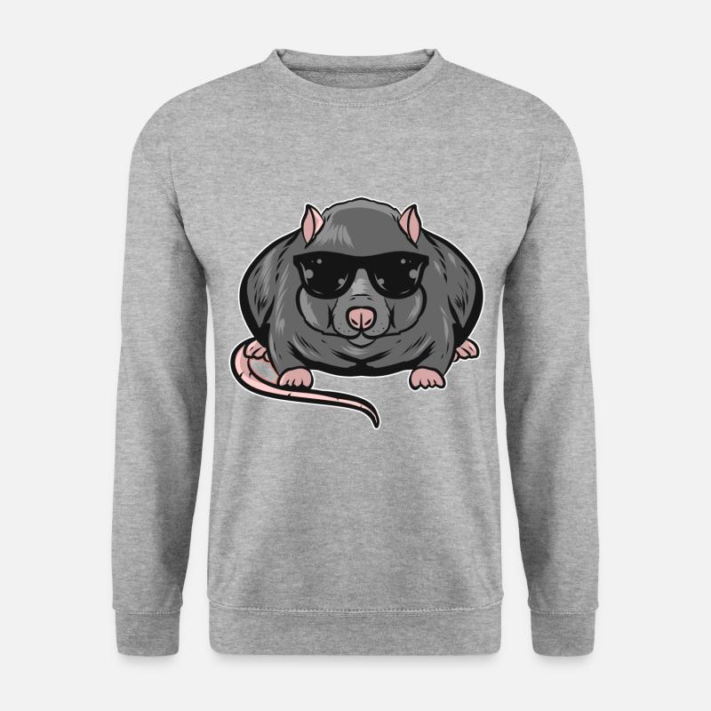 Ratte - Unisex Pullover - Weißgrau meliert