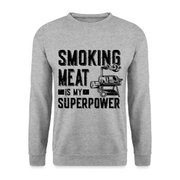 Meat Smoking | Grilling Grill Master Gifts - Unisex Sweatshirt - salt & pepper - Front - Alina (178cm) & Michal (187cm)