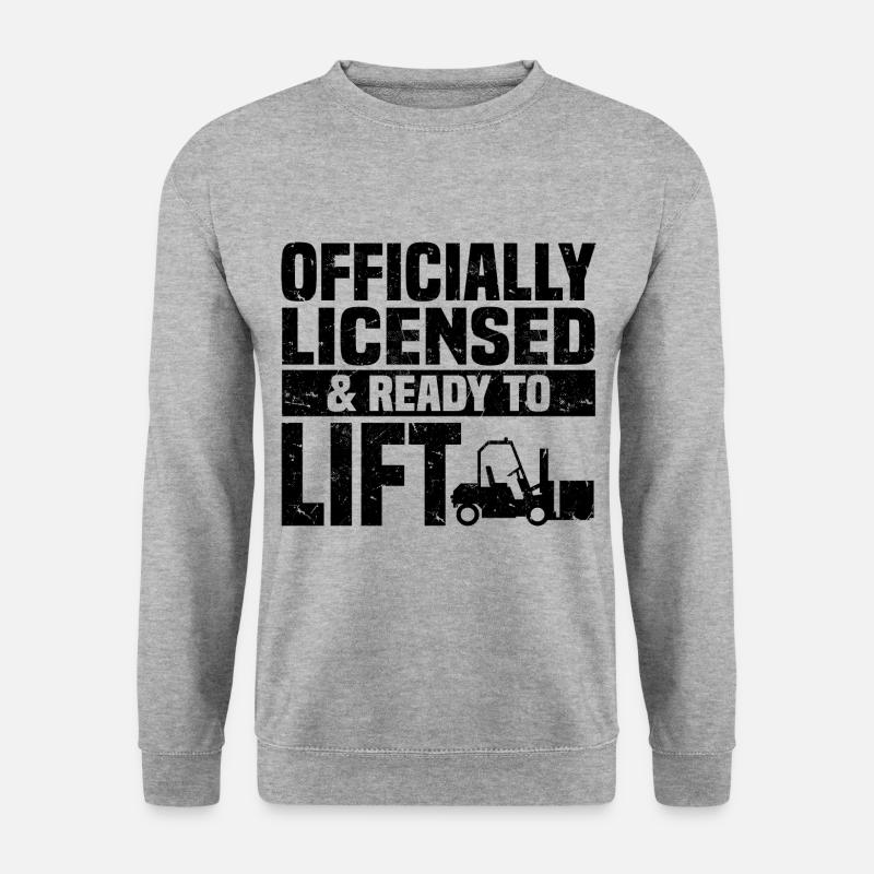 Gabelstapler - Unisex Pullover - Weißgrau meliert