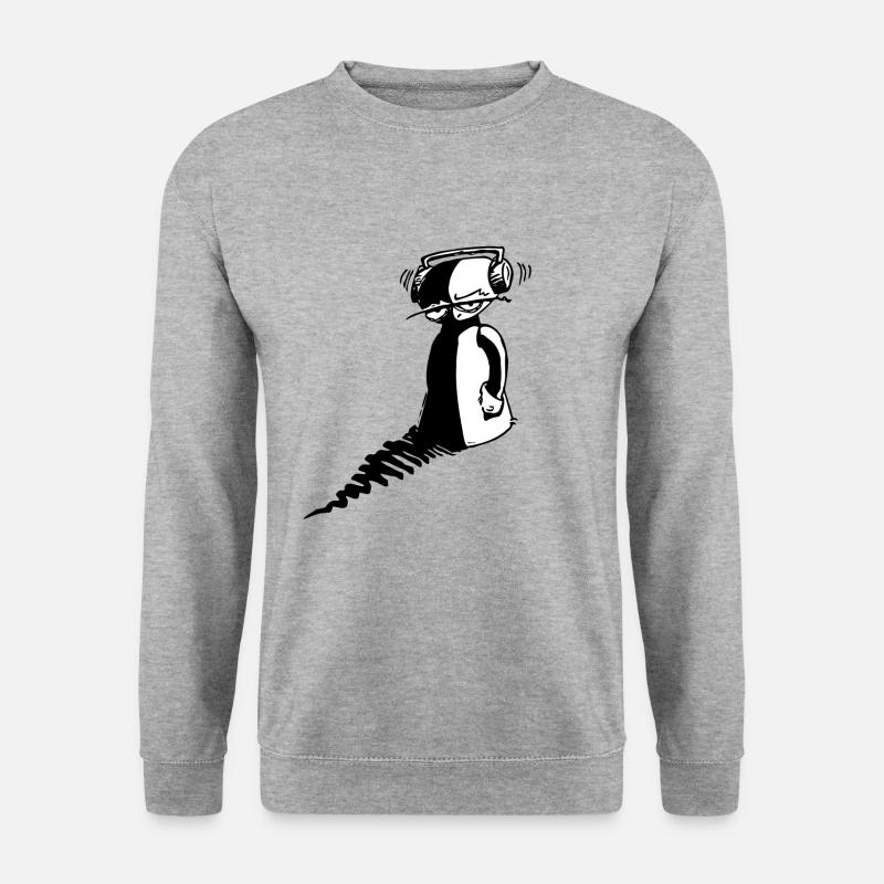 music is my company - Unisex Pullover - Weißgrau meliert