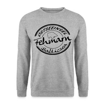 Fehmarn Baltic Sea - Unisex Pullover - Weißgrau meliert - Vorne - Alina (178cm) & Michal (187cm)