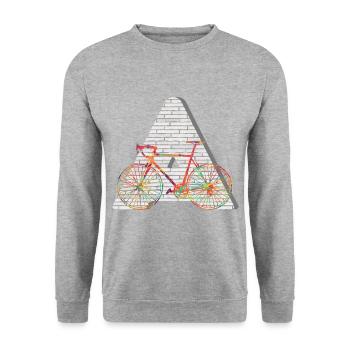 bicycle e 249 a - Unisex Sweatshirt - salt & pepper - Front - Alina (178cm) & Michal (187cm)