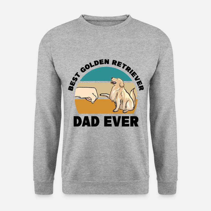 Golden Retriever - Unisex Pullover - Weißgrau meliert