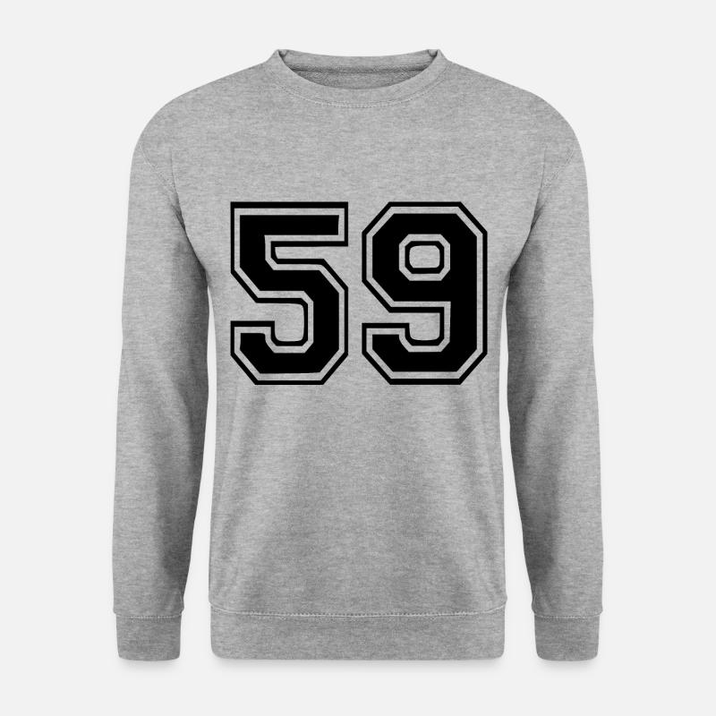 59 - Unisex Pullover - Weißgrau meliert