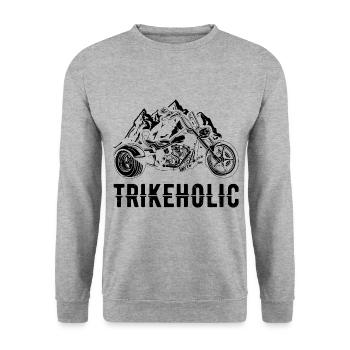 Trike Moto | Trike Rider Triker Idées cadeaux - Sweat-shirt Unisexe - gris chiné - Devant - Alina (178cm) & Michal (187cm)
