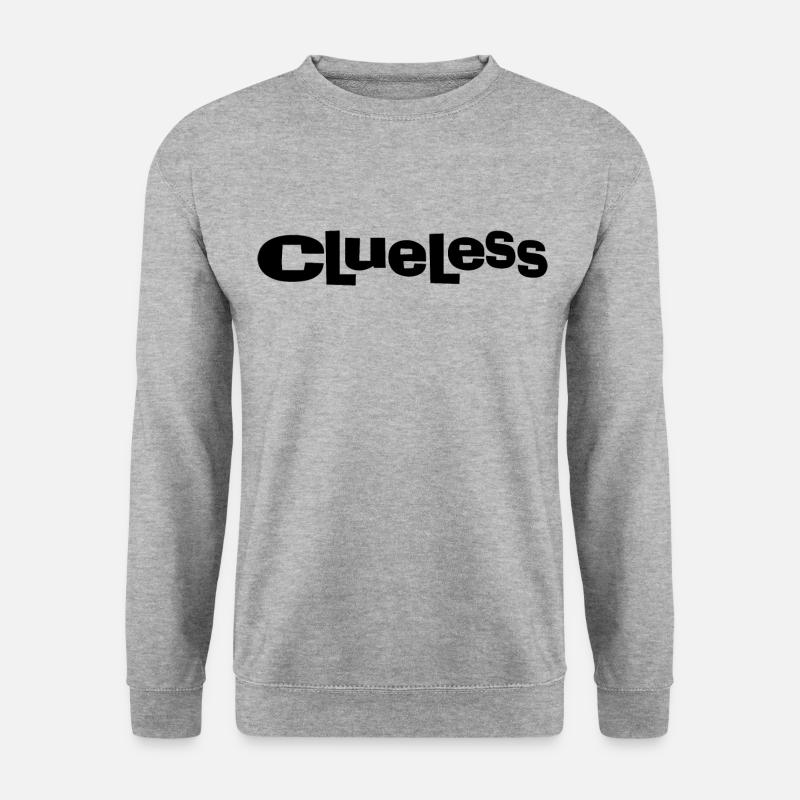 Clueless Klassisches Logo - Unisex Pullover - Weißgrau meliert