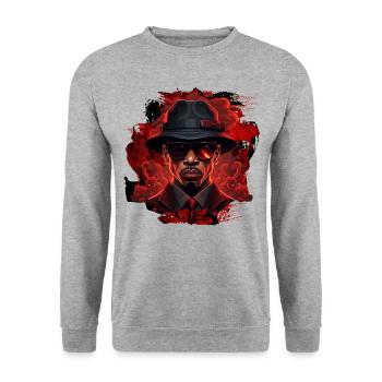 Hip-Hop Graffiti - Unisex Sweatshirt - salt & pepper - Front - Alina (178cm) & Michal (187cm)