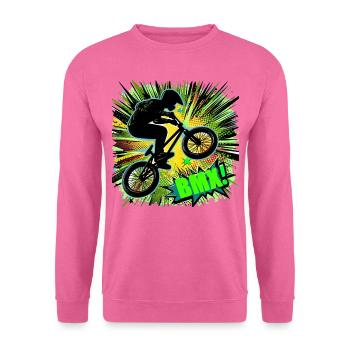 Vélo BMX - Sweat-shirt Unisexe - rose - Devant