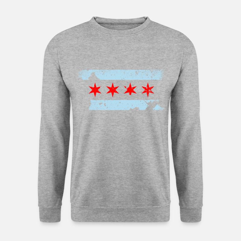 Chicago Illinois - Unisex Pullover - Weißgrau meliert