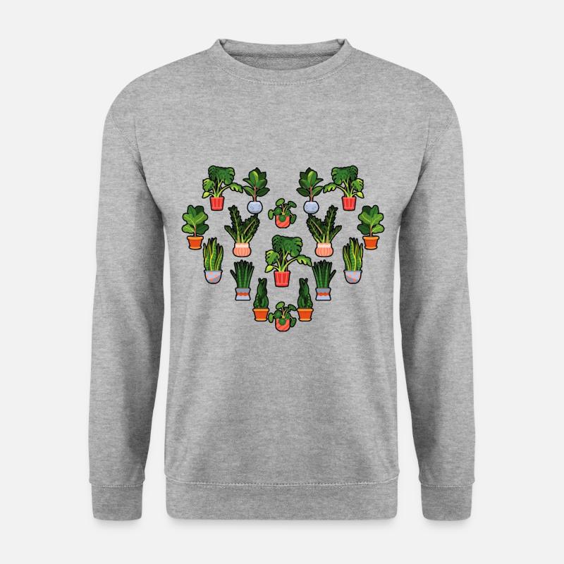 Pflanzen - Unisex Pullover - Weißgrau meliert