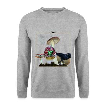 Witch medicine - Unisex Sweatshirt - salt & pepper - Front - Alina (178cm) & Michal (187cm)