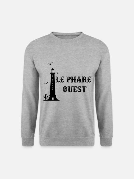 Bretagne Phare breton - Sweat-shirt Unisexe - gris chiné