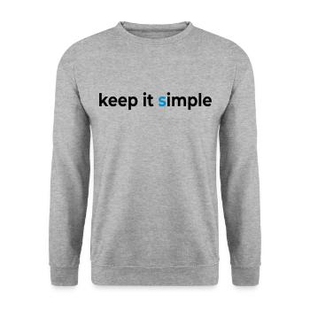 keep it simple - Unisex Pullover - Weißgrau meliert - Vorne - Alina (178cm) & Michal (187cm)