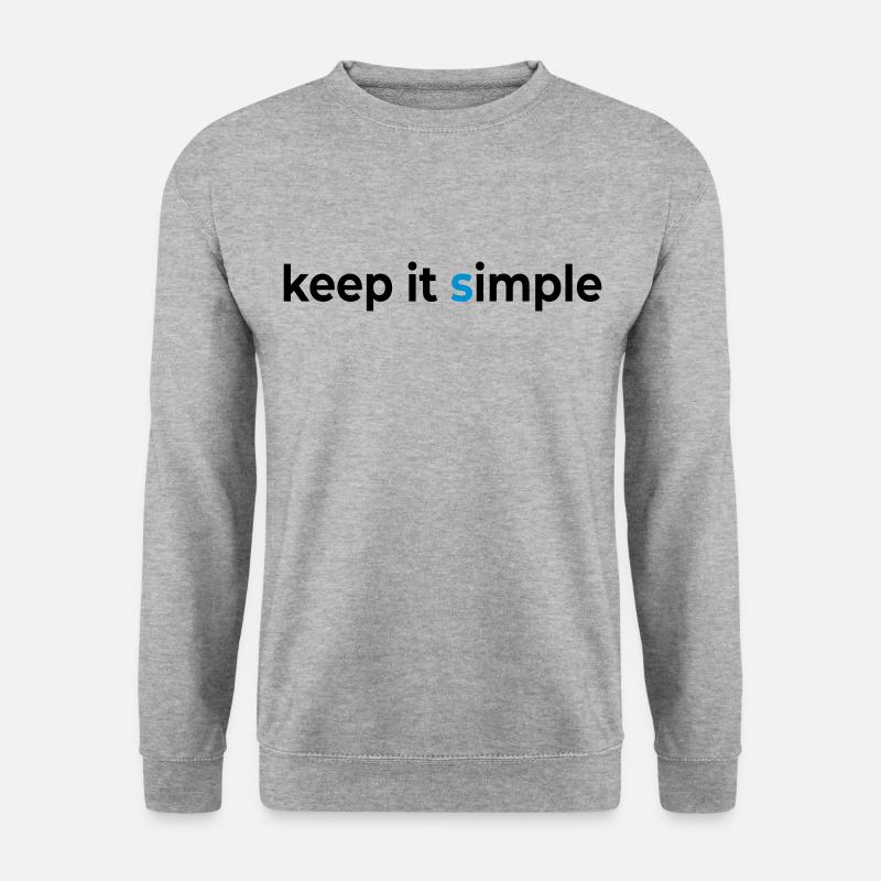 keep it simple - Unisex Pullover - Weißgrau meliert