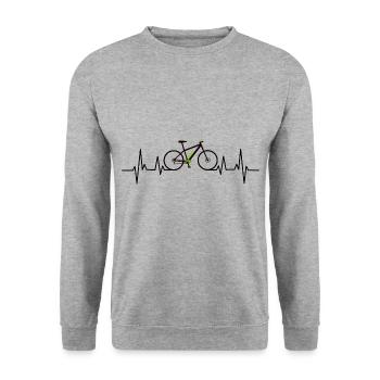 Ebike e-bike pedelec gift bicycle eMTB - Unisex Sweatshirt - salt & pepper - Front - Alina (178cm) & Michal (187cm)