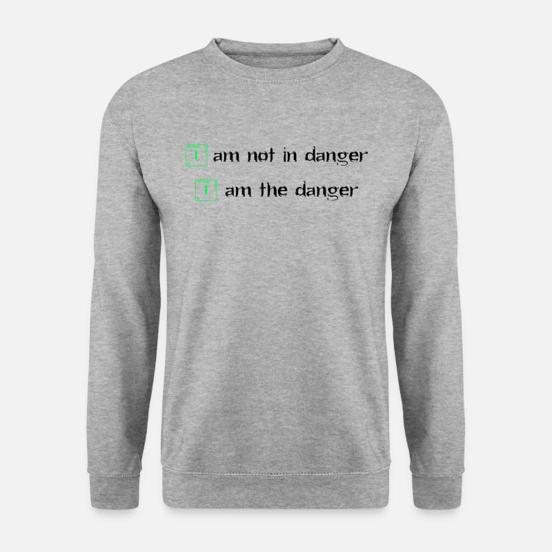 Ich bin nicht in Gefahr Ich bin die Gefahr Heisenberg - Unisex Pullover - Weißgrau meliert
