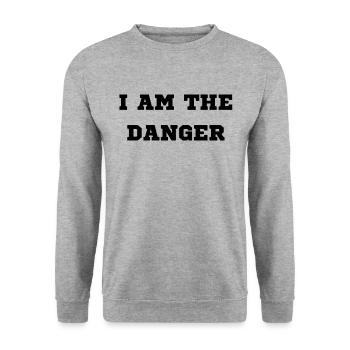 I AM THE DANGER WALTE WHITE HEISENBERG - Unisex Sweatshirt - salt & pepper - Front - Alina (178cm) & Michal (187cm)