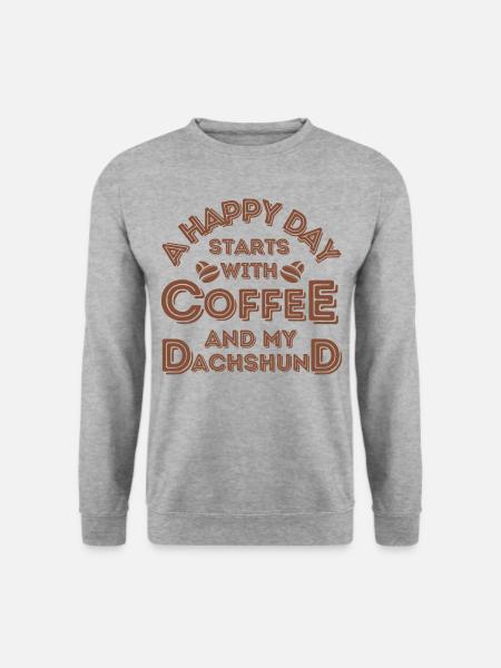 Dachshund Coffee Dog Cafe - Unisex Sweatshirt - salt & pepper