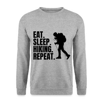 Hiking Mountain Mountains Mountaineering Hiking Mountains - Unisex Sweatshirt - salt & pepper - Front - Alina (178cm) & Michal (187cm)