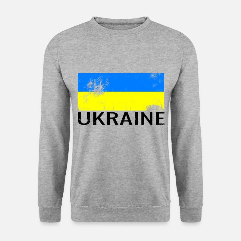 Ukraine used - Unisex Pullover - Weißgrau meliert