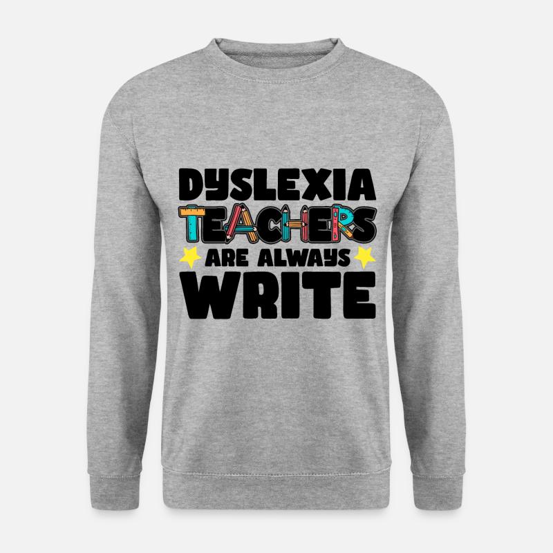 Legasthenie Lehrer - Unisex Pullover - Weißgrau meliert