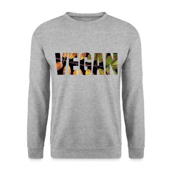 Vegan - Unisex Pullover - Weißgrau meliert - Vorne - Alina (178cm) & Michal (187cm)