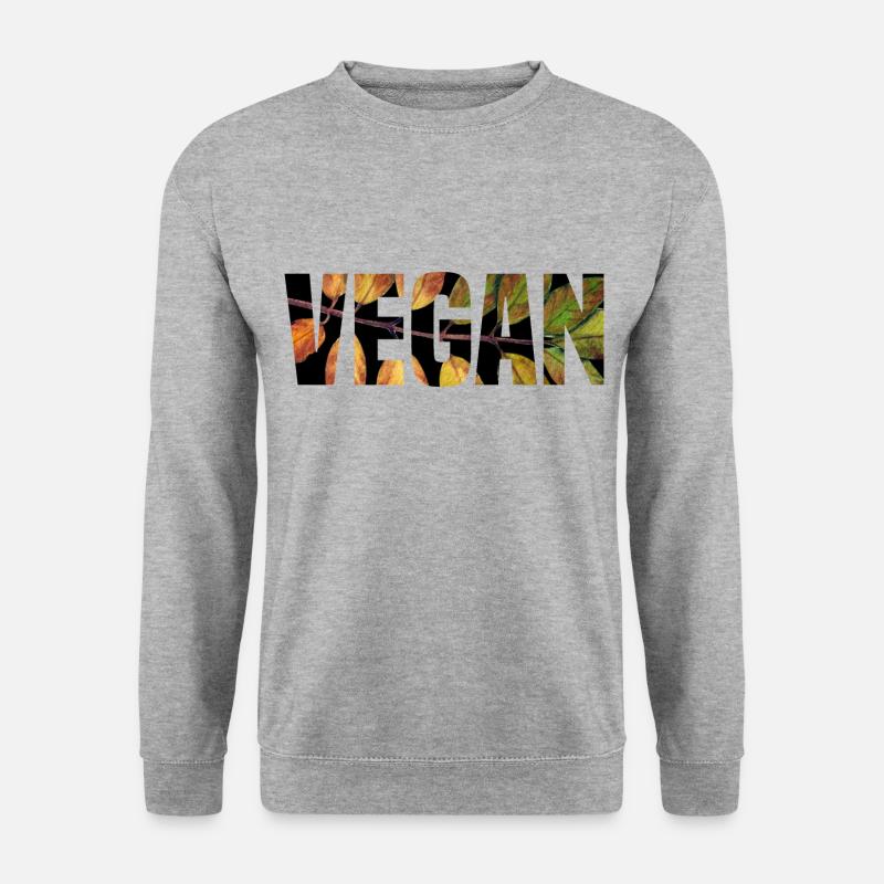 Vegan - Unisex Pullover - Weißgrau meliert