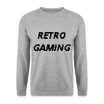 Retro Gaming - Unisex Pullover - Weißgrau meliert - Vorne - Alina (178cm) & Michal (187cm)