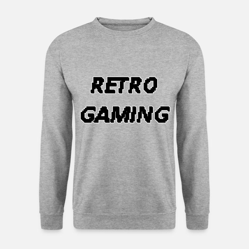 Retro Gaming - Unisex Pullover - Weißgrau meliert
