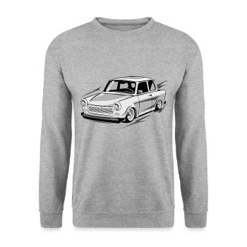 Two-stroke DDR  601 racing cardboard - Unisex Sweatshirt - salt & pepper - Front - Alina (178cm) & Michal (187cm)