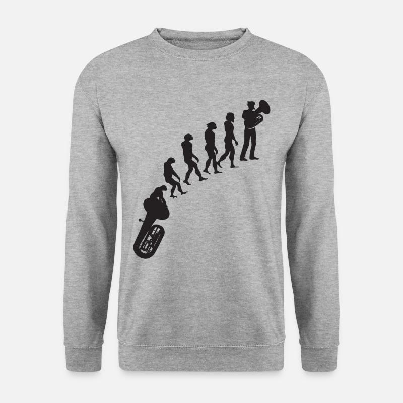 Tuba Player Tuba Evolution - Unisex Sweatshirt - salt & pepper