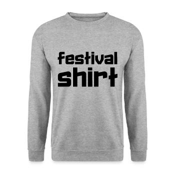 Festival Festival Shirt Summer Party - Unisex Sweatshirt - salt & pepper - Front - Alina (178cm) & Michal (187cm)