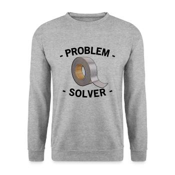 Duct Tape - problem solver, funny, gift - Unisex Sweatshirt - salt & pepper - Front - Alina (178cm) & Michal (187cm)